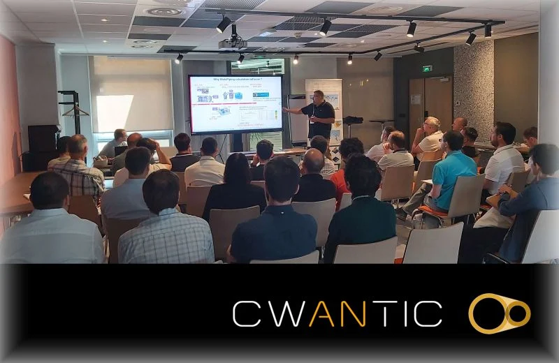 Keynote CWANTIC 2026 à Lyon : la salle pendant la présentation MetaPiping